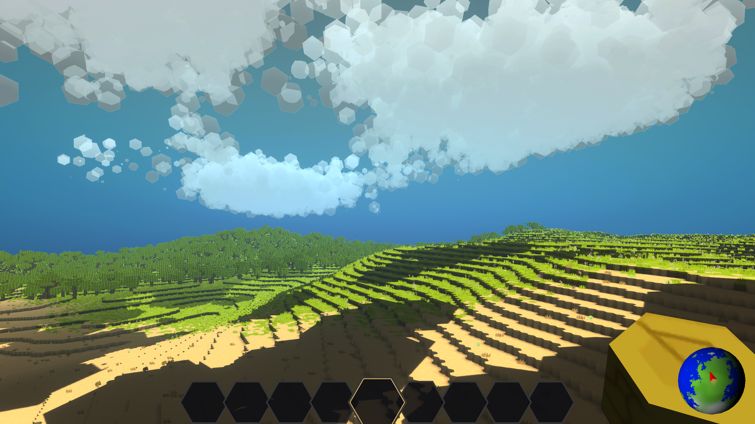 An image of PlanetSmith. title: Plains, description: Clouds casting shadows over some plains
